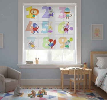 Rollo fenster kinderzimmer mit zahlenstickern - TenStickers