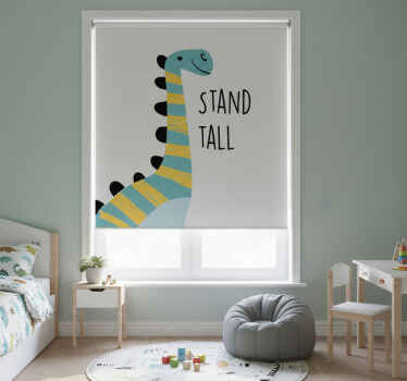 Toile fenêtre chambre enfant dinosaure nordique debout - TenStickers