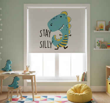 Toile fenêtre chambre enfant dinosaure nordique amusant - TenStickers