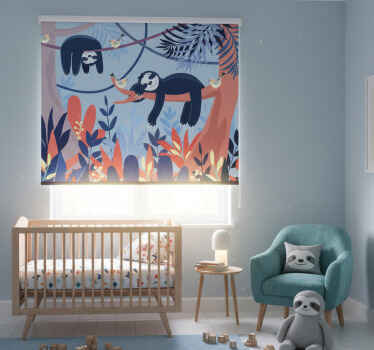 Toile fenêtre chambre enfant animaux endormis forêt - TenStickers
