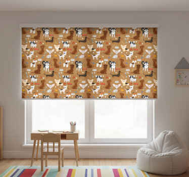 Kids roller blind with various cute dog patterns - TenStickers