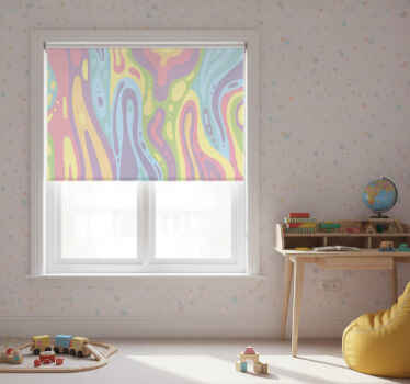 Toile fenêtre chambre enfant effet lampe à lave coloré - TenStickers