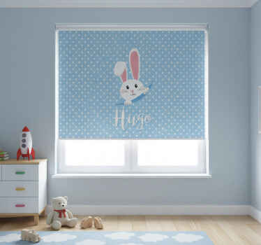 Toile fenêtre chambre enfant lapin mignon personnalisé - TenStickers