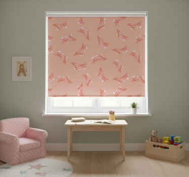 Kids roller blind pink birds pattern - TenStickers