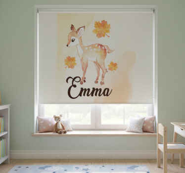 Rollo fenster kinderzimmer reh motiv - TenStickers