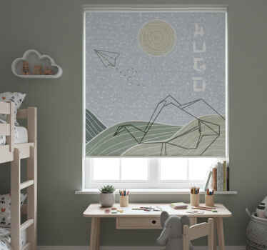 Rollo fenster kinderzimmer elefant japandi - TenStickers
