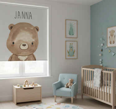 Rollo fenster kinderzimmer bosdieren bär - TenStickers