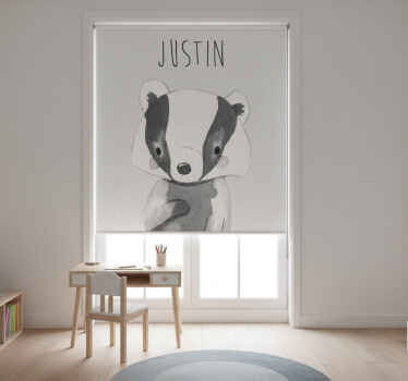 Rollo fenster kinderzimmer waschbär design - TenStickers