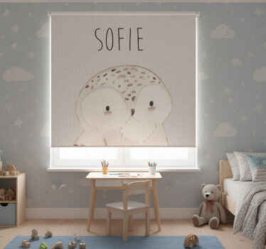 Rollo fenster kinderzimmer eule aus dem wald - TenStickers