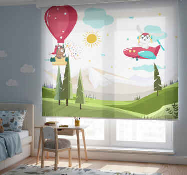 Rollo fenster kinderzimmer mit berg-motiv - TenStickers