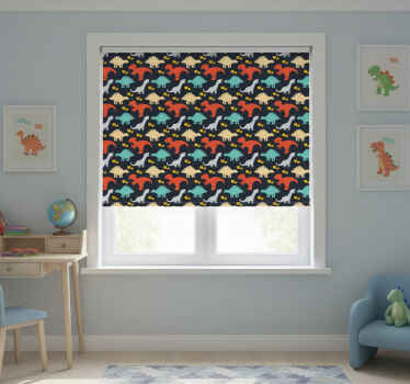 Toile fenêtre chambre enfant motif dinosaures - TenStickers