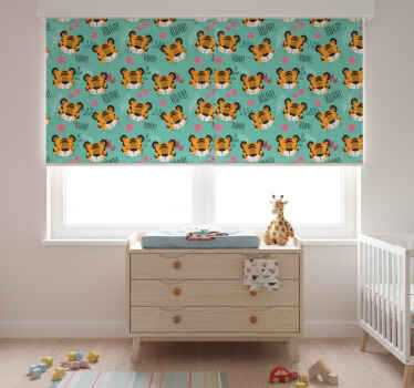 Rollo fenster kinderzimmer mit tigermuster - TenStickers
