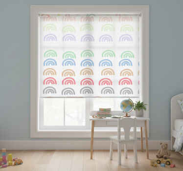 Rollo fenster kinderzimmer 40 bunte regenbögen - TenStickers