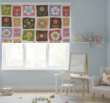 Rollo fenster kinderzimmer mit floralen motiven - TenStickers