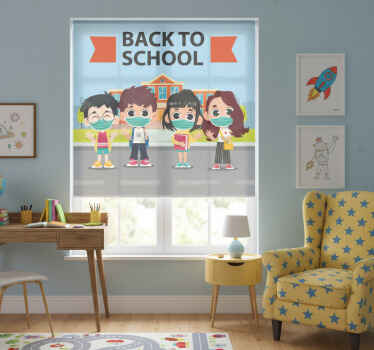 Toile fenêtre chambre enfant design scolaire attractif - TenStickers