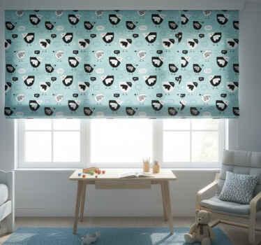 Rollo fenster kinderzimmer hühnerdesign schwarz - TenStickers
