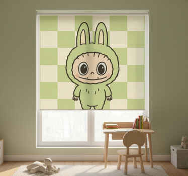 Rollo fenster kinderzimmer monsterpuppe aus canvas - TenStickers