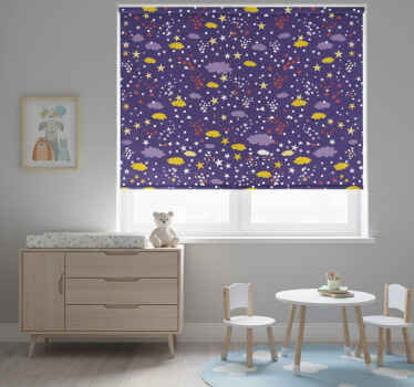 Rollo fenster kinderzimmer mit sternen und wolken - TenStickers