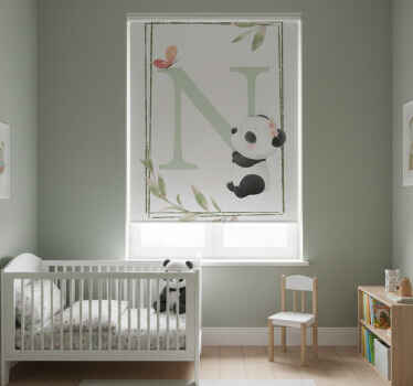 Rollo fenster kinderzimmer süßer panda - TenStickers