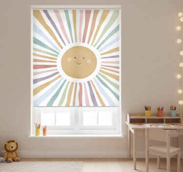 Rollo fenster kinderzimmer fröhliche sonne - TenStickers