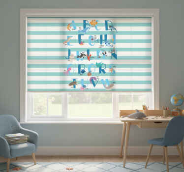 Rollo fenster kinderzimmer mit ozean alphabet - TenStickers