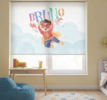 Rollo fenster kinderzimmer wasserfarben superkind - TenStickers