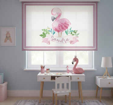 Estor enrollable infantil mantel personalizado flamenco - TenVinilo