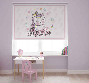 Rollo fenster kinderzimmer süßes baby-einhorn - TenStickers