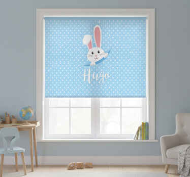 Rollo fenster kinderzimmer süßer hase mit namen - TenStickers