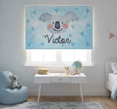 Rollo fenster kinderzimmer koala mit namen - TenStickers