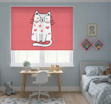 Rollo fenster kinderzimmer mit lächelnder katze - TenStickers