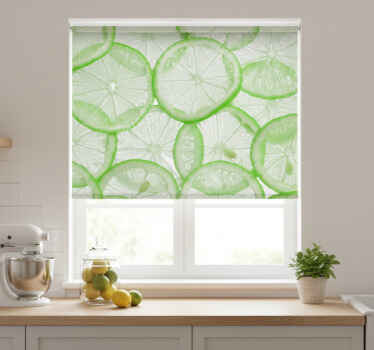 Toile fenêtre cuisine tranches de citron vert - TenStickers
