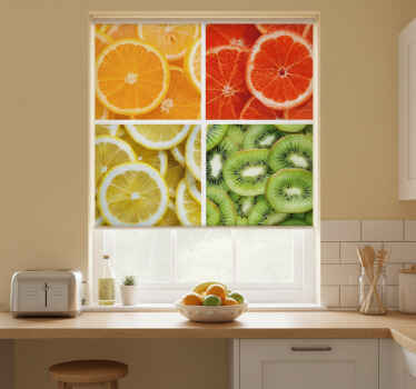 Toile fenêtre cuisine fruits citronnés - TenStickers