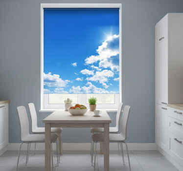 Toile fenêtre cuisine nuages décoratifs réfrigérateur - TenStickers
