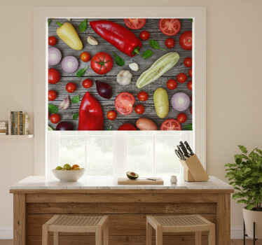 Toile fenêtre cuisine table de légumes - TenStickers