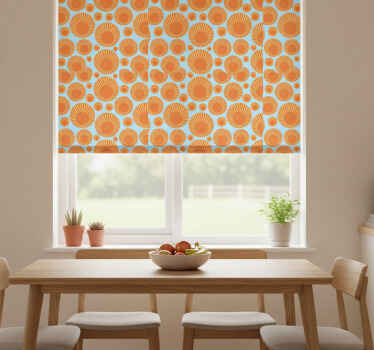 Toile fenêtre cuisine 70's soleil réfrigérateur - TenStickers