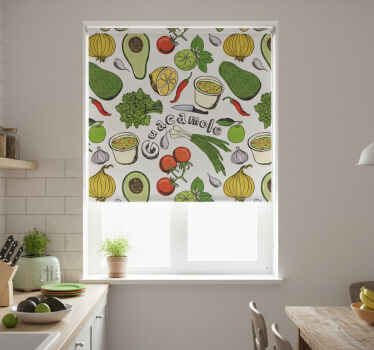 Toile fenêtre cuisine décorative fruits mexicains - TenStickers