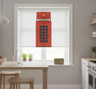 Toile fenêtre cuisine cabine téléphonique rouge uk - TenStickers