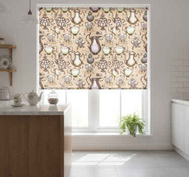 Toile fenêtre cuisine collection de théières - TenStickers