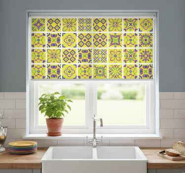 Toile fenêtre cuisine symétries psychédéliques - TenStickers