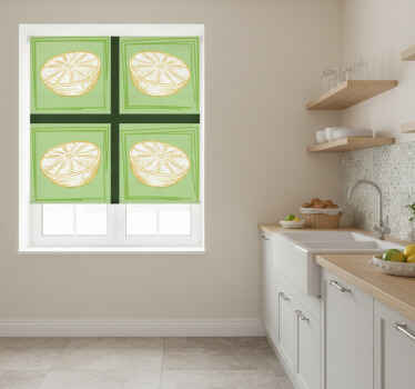 Toile fenêtre cuisine motifs de citrons dessinés à la main - TenStickers