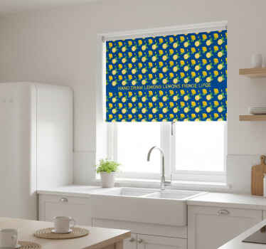 Kitchen roller blind hand-drawn lemons design - TenStickers