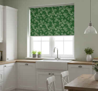 Toile fenêtre cuisine motif brindilles de magnolia vert - TenStickers