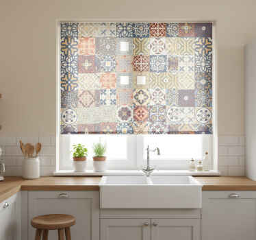 Multicolor hydraulic roller blind for kitchen window - TenStickers