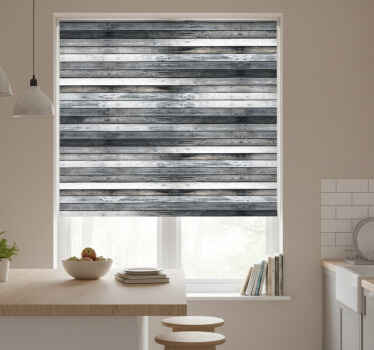 Roller blind for kitchen window wood grain - TenStickers