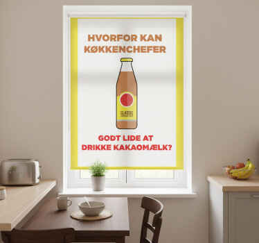 Kitchen blind minimalist chocolate milk - TenStickers