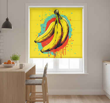 Three bananas roller blind for kitchen window - TenStickers