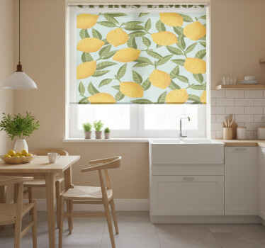 Lemon fruit roller blind for kitchen window - TenStickers