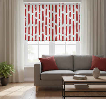 Red roller blind in red and white stripes - TenStickers