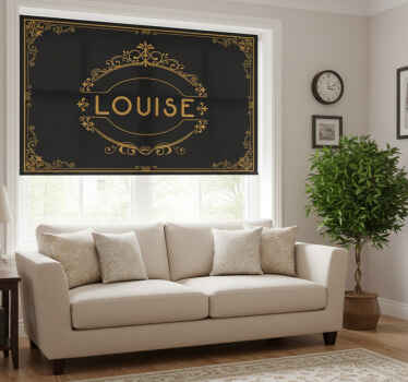 Black roller blind with customizable design - TenStickers